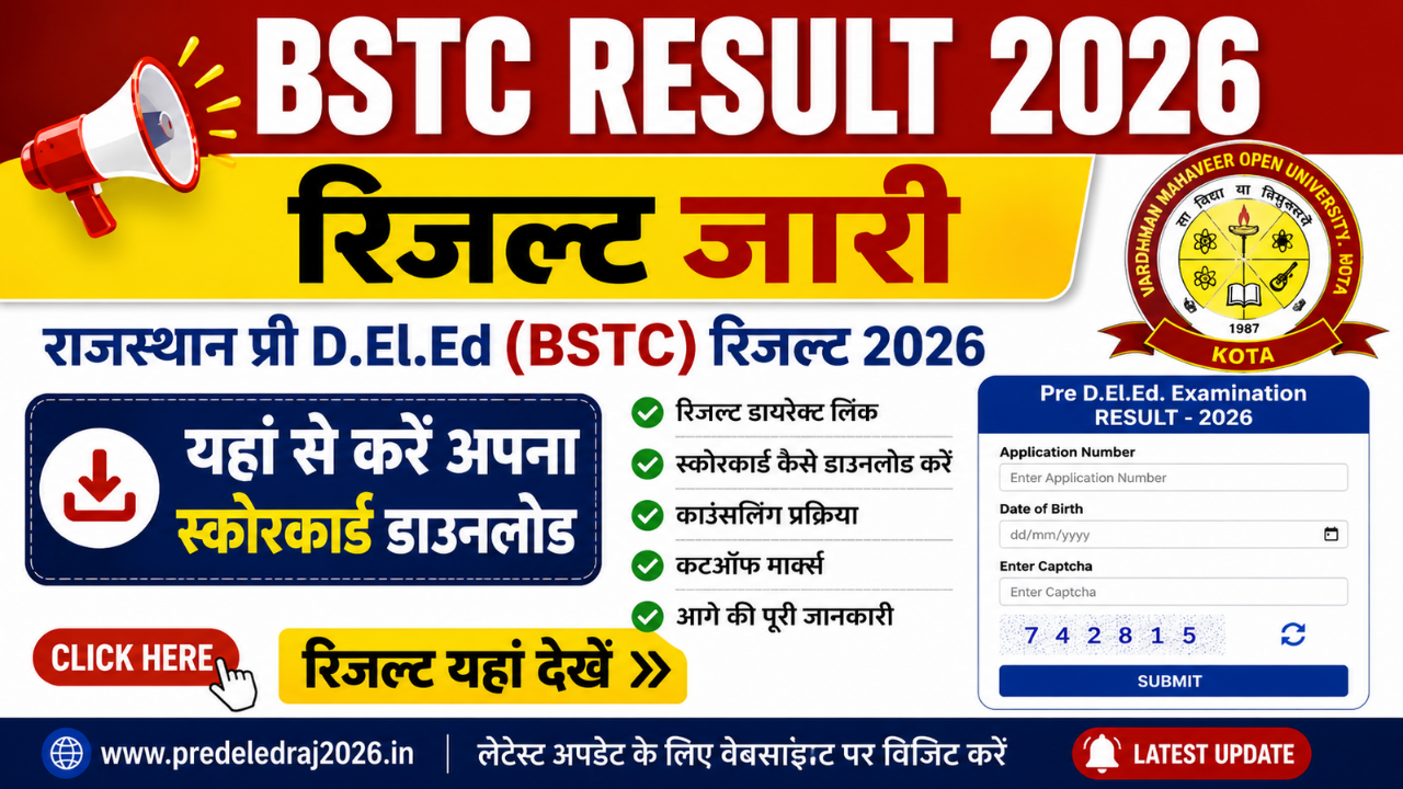 Rajasthan BSTC Result 2026