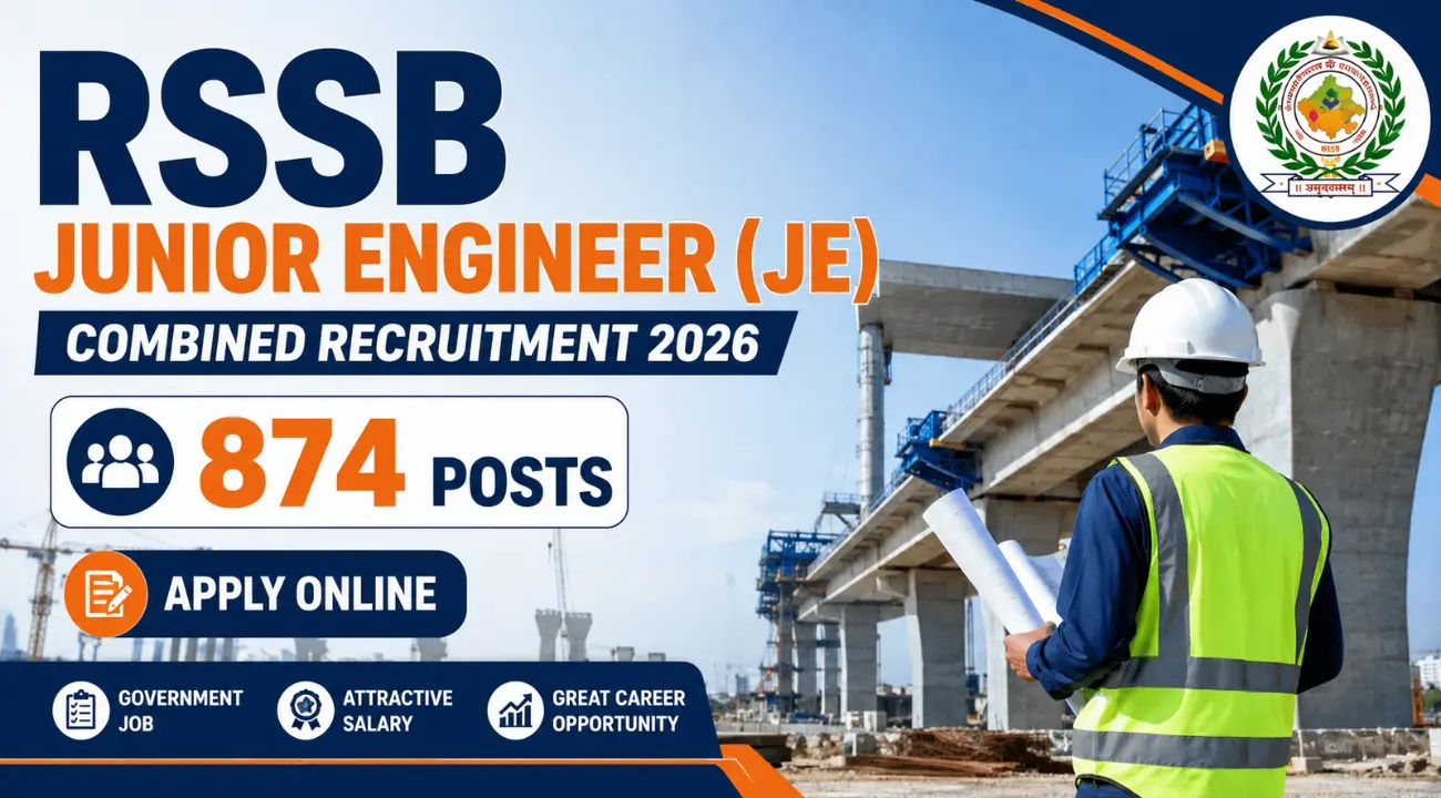 RSSB Junior Engineer (JE) Combined Recruitment 2026 – 874 Posts | Apply Online