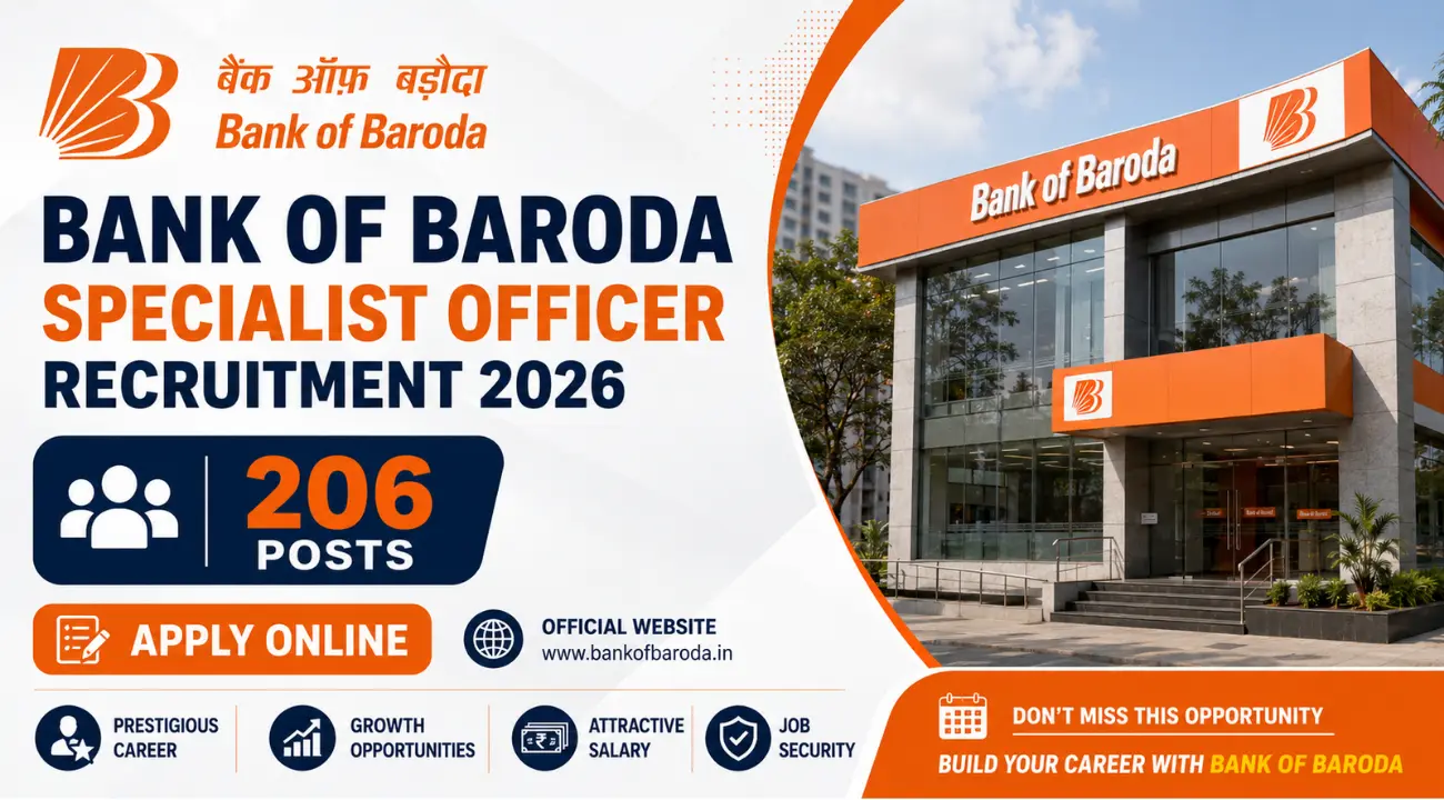 Bank of Baroda Specialist Officer Recruitment 2026